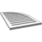 Ekena Millwork Quarter Round Top Right Surface Mount PVC Gable Vent w/ 2"W x 1-1/2"P Brickmould Frame, 20"W x 32"H GVPQR20X3202SF - alternate 5